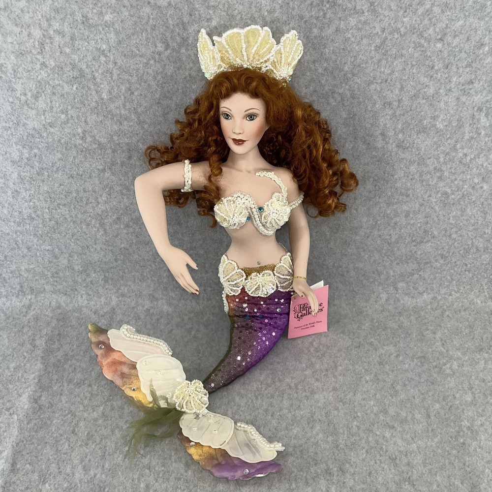 Paradise Galleries PEARL Mermaid Porcelain Doll Bead Tail Patricia Rose Sea Life
